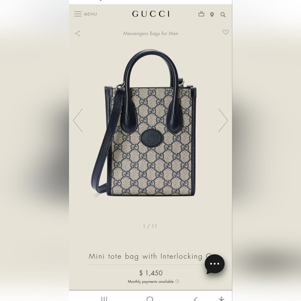 Authentic Gucci interlocking G mini tote